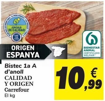 Carrefour Filetes 1ª a de añojo calidad y origien carrefour oferta