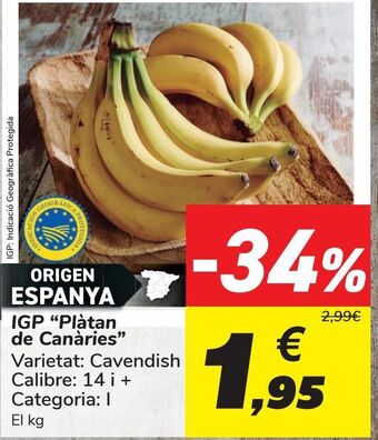Carrefour I.g.p. "plátano de canarias" oferta