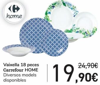 Carrefour Vajilla 18 piezas carrefour home oferta