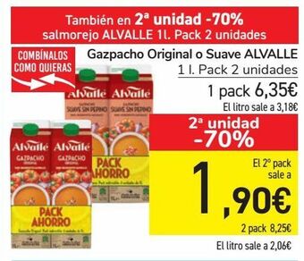 Carrefour Gazpacho original o suave alvalle oferta