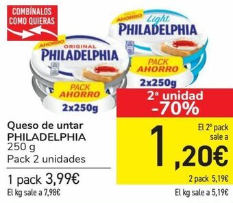 Carrefour Queso de untar philadelphia oferta