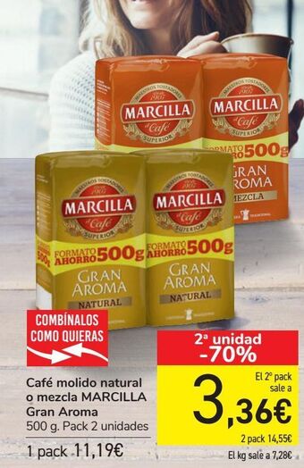 Carrefour Café molido natural o mezcla marcilla gran aroma oferta