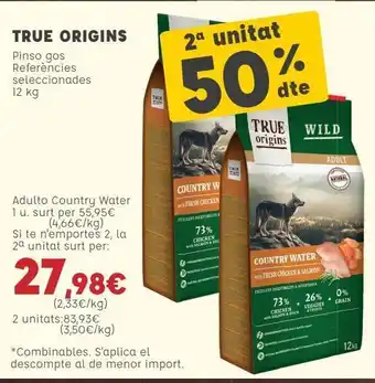 Kiwoko True origins pienso perro referencia seleccionada oferta