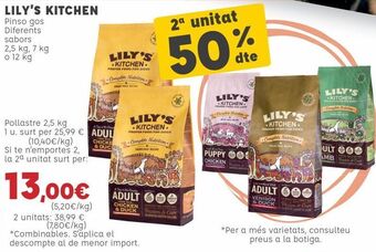 Kiwoko Lily's kitchen pienso perro diferentes sabores oferta