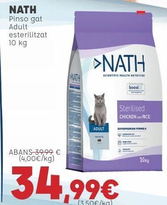 Kiwoko Nath pienso gato adulto esterilizado oferta