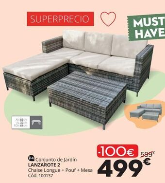 Conforama Conjunto de jardín oferta