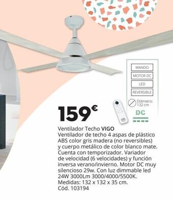 Conforama Ventilador de techo oferta