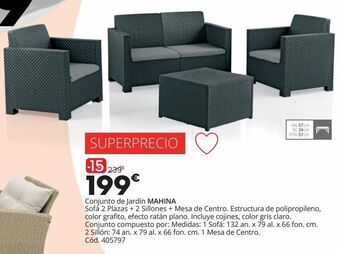 Conforama Conjunto de jardín oferta