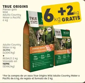 Kiwoko True origins pienso gato wild adulto country water o pacific oferta