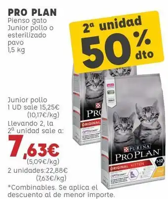Kiwoko Pro plan pienso gato junior pollo o esterilizado oferta