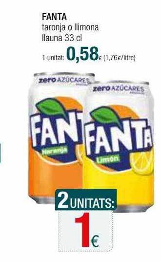Condis Fanta Taronja O Llimona Llauna oferta