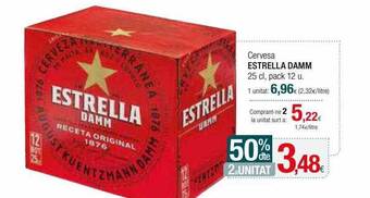 Condis -50% Dte 2a Unitat Cervesa Estrella Damm oferta
