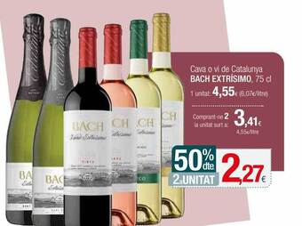 Condis -50% Dte 2a Unitat Cava O Vi De Catalunya Bach Extrísimo oferta