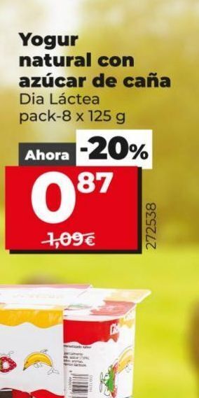 Dia Yogur natural con azúcar de caña oferta