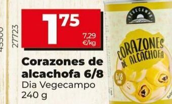 Dia Corazones de alcachofa dia oferta