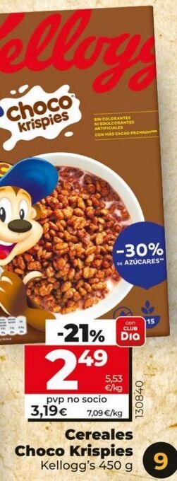 Dia Cereales choco krispies kellogg's oferta