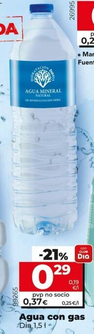 Dia Agua con gas dia oferta