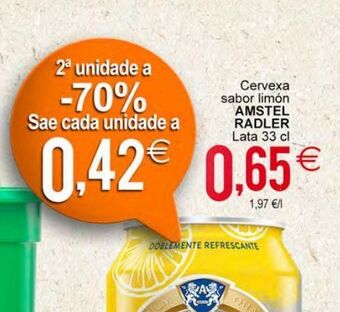 Plenus Supermercados Cerveza con limón amstel oferta