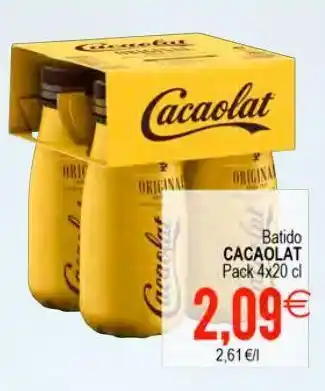 Plenus Supermercados Batido de cacao cacaolat oferta