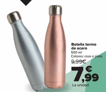 Carrefour Botella termo de acero oferta