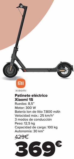 Carrefour Xiaomi patinete eléctrico xiaomi 1s oferta