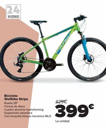 Carrefour Bicicleta wolfbike stripe oferta