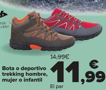 Carrefour Bota o deportivo trekking hombre, mujer e infantil oferta