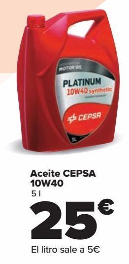 Carrefour Aceite cepsa 10w40 oferta