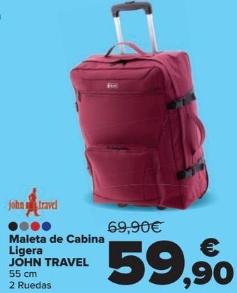 Carrefour Maleta de cabina ligera john travel oferta