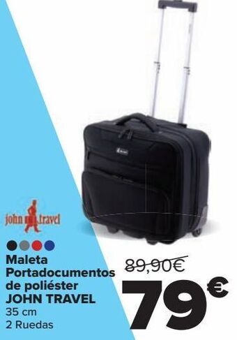 Carrefour Maleta portadocumentos de poliéster john travel oferta