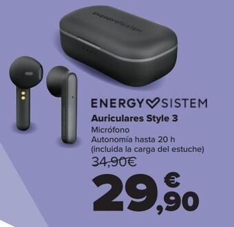 Carrefour Energy sistem auriculares style 3 oferta
