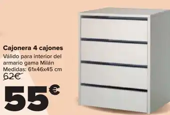 Carrefour Cajonera 4 cajones oferta