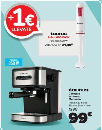 Carrefour Taurus cafetera espresso mercucio oferta