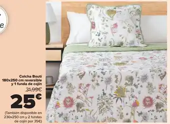 Carrefour Colcha boutí 180x250 cm reversible y 1 funda de cojín oferta