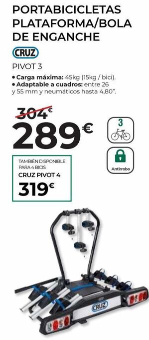 Feu Vert Portabicicletas cruz oferta