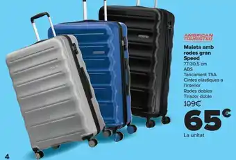 Carrefour American tourister trolley grande speed oferta