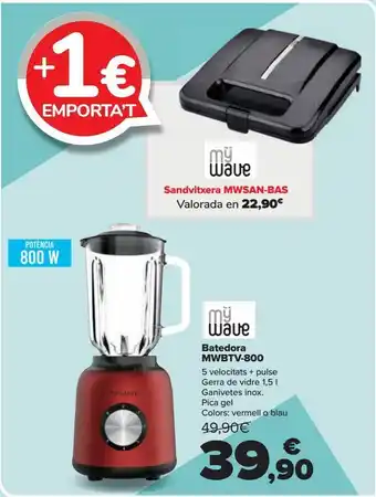 Carrefour My wave batidora mwbtv-800 oferta
