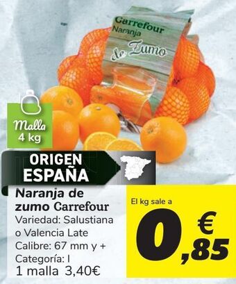 Carrefour Naranja de zumo carrefour oferta