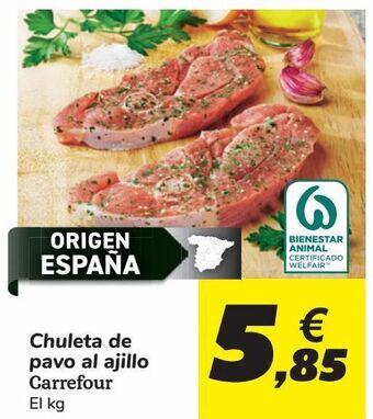Carrefour Chuleta de pavo al ajillo carrefour oferta