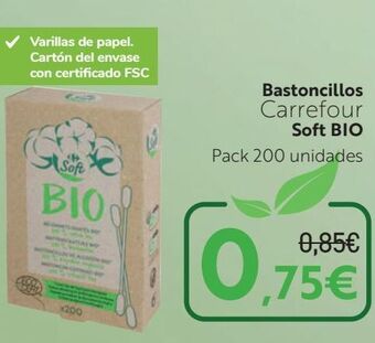 Carrefour Bastoncillos carrefour soft bio oferta
