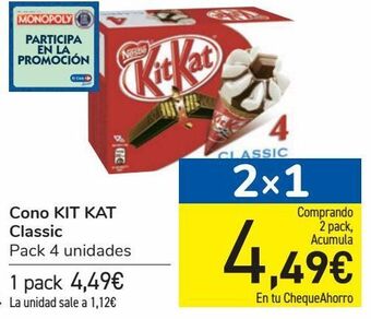 Carrefour Cono kit kat classic oferta