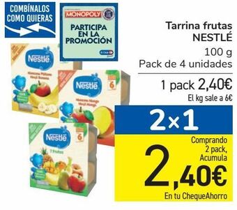 Carrefour Tarrina frutas nestlé oferta