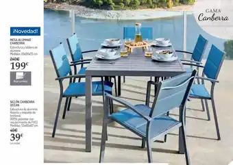 Carrefour Express Gama Canberra Mesa Aluminio Sillón Canberra Ocean oferta