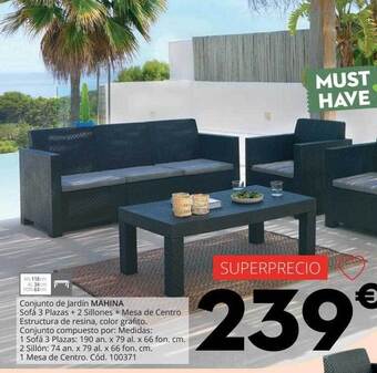 Conforama Conjunto De Jardín Mahina oferta