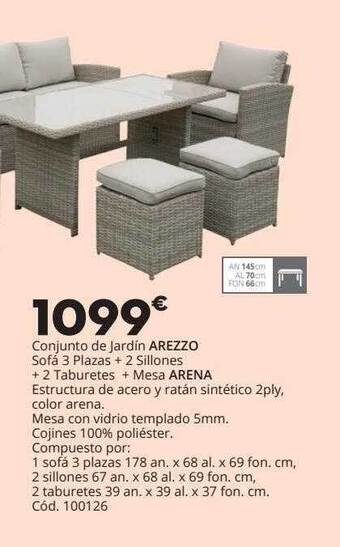Conforama Conjunto De Jardín Arezzo oferta
