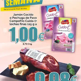 FROIZ Comprofrío Cuida-t Jamón Cocido o Pechuga de Pavo + lonchas finas 115g u oferta
