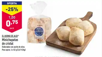 ALDI El Horno de Aldi Minichapatas de cristal aprox. 4 x 52g oferta