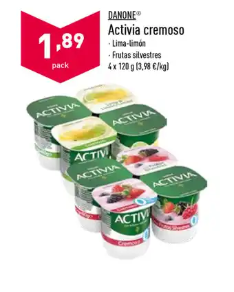 ALDI Danone Activia cremoso 4 x 120g oferta