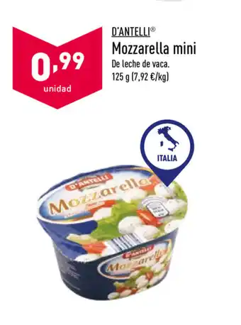 ALDI D'Antelli Mozzarella mini 125g oferta