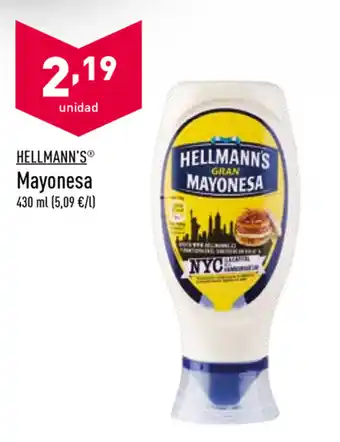 ALDI Hellmann's Mayonesa 430ml oferta